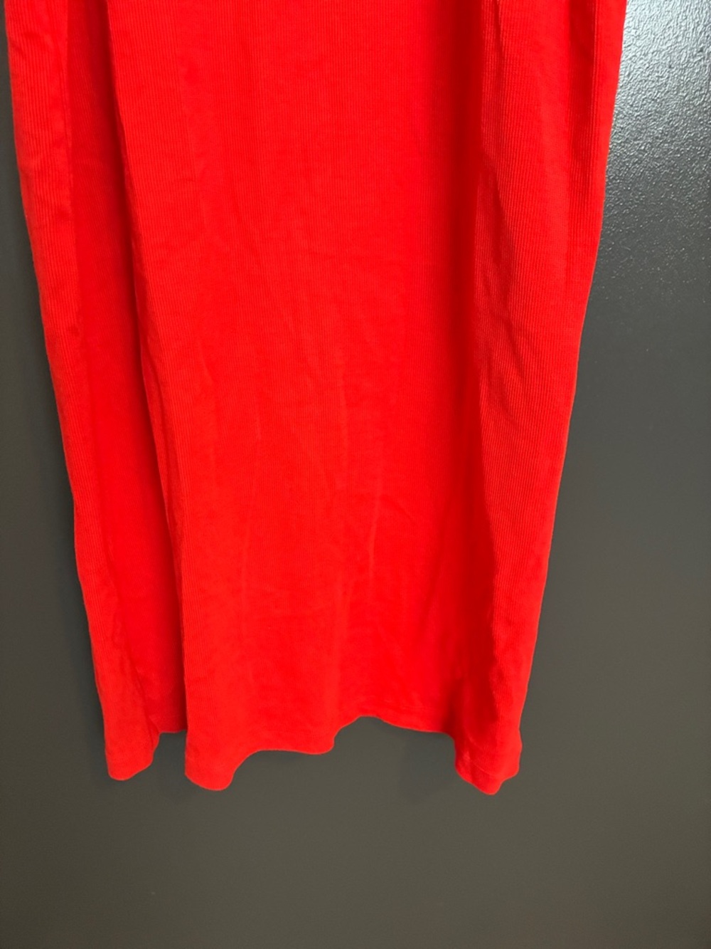 Alex Mill Everyday Rib Stretch Cotton Midi Tank Dress Red Dress Sz S - Picture 8 of 11